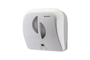 Moderner automatischer Papiertuchspender mit Abschneidefunktion und Sichtfenster für Wandmontage