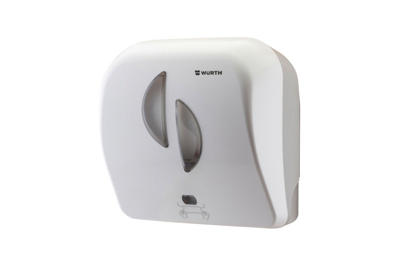 Moderner automatischer Papiertuchspender mit Abschneidefunktion und Sichtfenster für Wandmontage