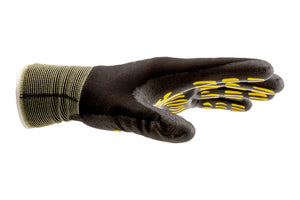 Gestrickter Schutzhandschuh mit Beschichtung in modernem Design, flexibel und rutschfest.