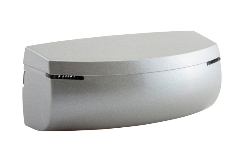 Silberner Radarmelder Eagle Artek als Zubehör für Drehflügeltürantrieb in kompakter Einheit.