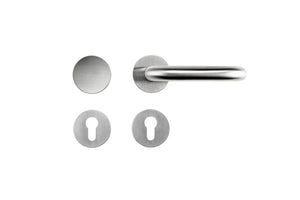 Edelstahl-Türdrücker für Brandschutz- und Paniktüren, Modell TD-A2-A602/FS-ROS.