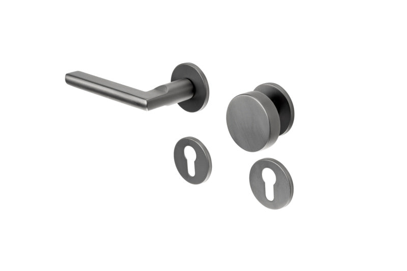 Türdrücker aus Edelstahl mit ergonomischem Design für Wohn- und Privatbereiche, Modell TD-A2-A267-CLCKFX.