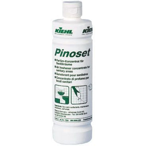 Pinoset Duftöl in einer 500ml Glasflasche mit Tropfaufsatz für dosierte Entnahme.