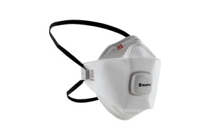 Einweg-Atemschutzmaske FFP1 mit Ventil und elastischen Haltebändern, 10 Stück pro Packung.