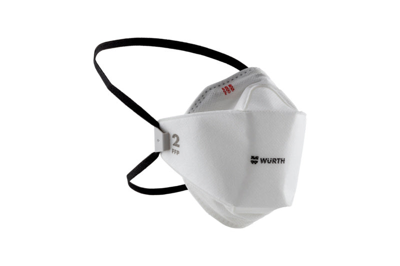 Einweg-Atemschutzmaske FAMASK-FMH00 (FFP2-NR-D) in weiß mit flexiblem Nasenbügel.