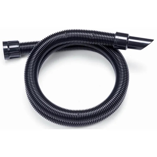 Schwarzer, flexibler Saugschlauch mit 2,4 m Länge und 38 mm Durchmesser.