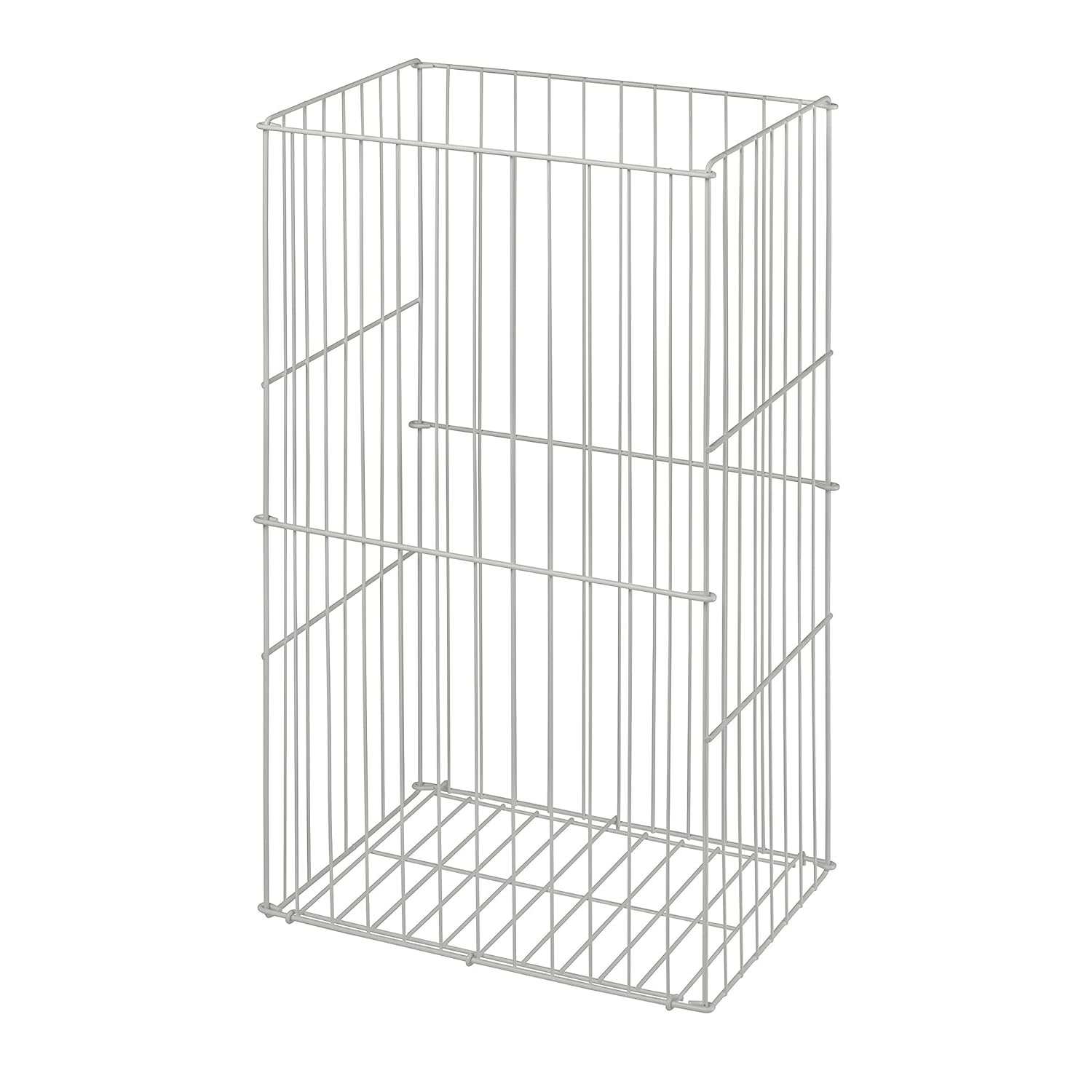 SbW Abfallkorb 60L weißer Kunststoff Müllbehälter mit Kippmechanismus für Büros und Schulen