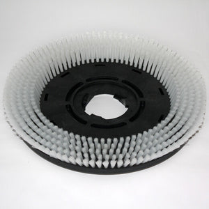 Waschbetonbürste mit 51cm Durchmesser und weißen Borsten.