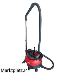 Roter Cleanfix S10 Plus Trockensauger mit Schlauch und Teleskoprohr.