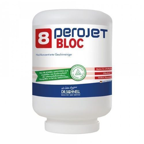 Vier umweltfreundliche Perojet Bloc 3 Eco Kartuschen mit je 4 kg Inhalt in Kartuschenform.
