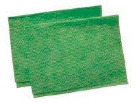 Zwei grüne Reinigungstücher im Großformat.
