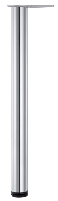 Zylindrisches Tischbein in Silber mit 60 mm Durchmesser und 1230 mm Höhe, ideal für Möbel.