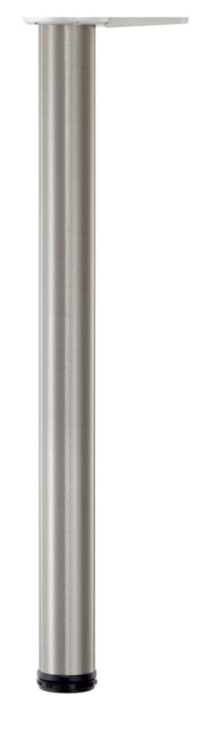 Edelstahlfarbenes Tischbein mit 60 mm Durchmesser und 1230 mm Höhe für Möbelbau.