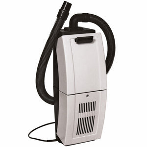 Kompakte Absaugeinheit AS 05 mit Schlauch und Griff.