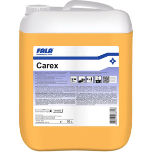 Carex 10L Kanister aus robustem Kunststoff mit sicherem Schraubverschluss.