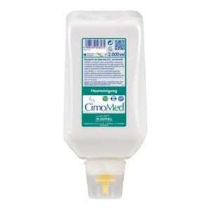 Translucent 2L dispenser bottle with ergonomic handle and spill-proof design, made of BPA-free plastic.