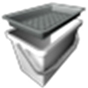 Grau Sieb für 6 Liter Eimer passend für Mobilette Vario maxx mit feinen Löchern.