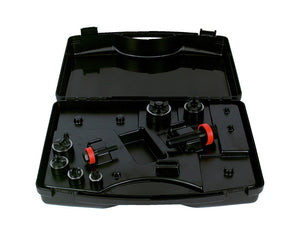 Blechlocher-Set mit Größen M16 bis M40 aus robustem Stahl in praktischer Aufbewahrungseinheit.