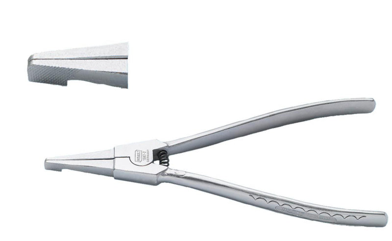 Zange SICHERUNGSRING ZANGE 1847 mit ergonomischem Griff und wechselbaren Köpfen für Sicherungsringe.