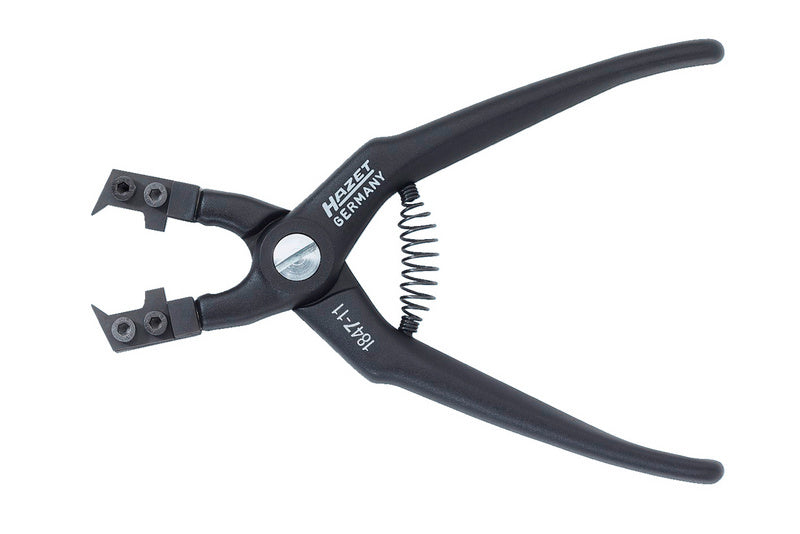 Zange-SPANNSCHELLENZANGE 1847-11 mit ergonomischem Griff und präziser Einstellungsmöglichkeit.