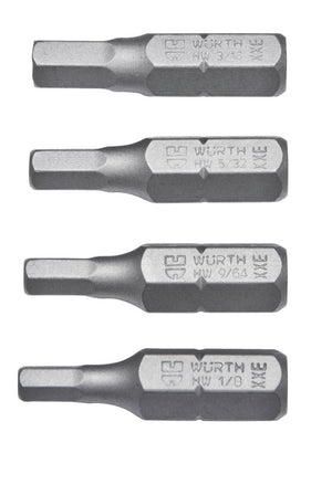 Bit Sicherheit Sortiment-BIT-IN6KT-SORT-(1/8-3/16ZO)-4TLG     Verpackungsinhalt    1 Einheit