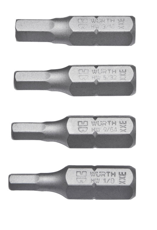 Bit Sicherheit Sortiment-BIT-IN6KT-SORT-(1/8-3/16ZO)-4TLG     Verpackungsinhalt    1 Einheit