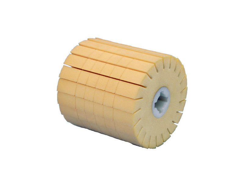 Zubehörset mit Schleifscheiben, Polierpads und Schleifbändern für Schleif- und Poliermaschinen.