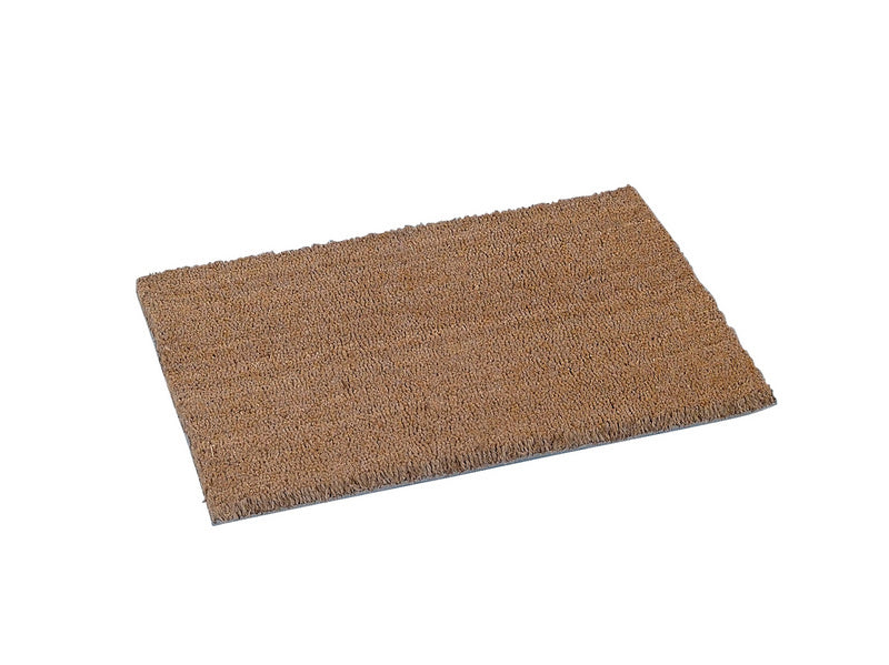 Bodenmatte aus braunen Kokosfasern, 390x590 mm, rutschfest und schmutzabweisend.