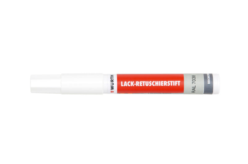 Retuschierstift in Achatgrau (RAL 7038) für präzise Ausbesserungen auf verschiedenen Oberflächen.