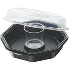 Dressingglas Octaview M 90ml transparent mit Deckel 240 Stück für professionelle Portionsaufbewahrung in der Gastronomie