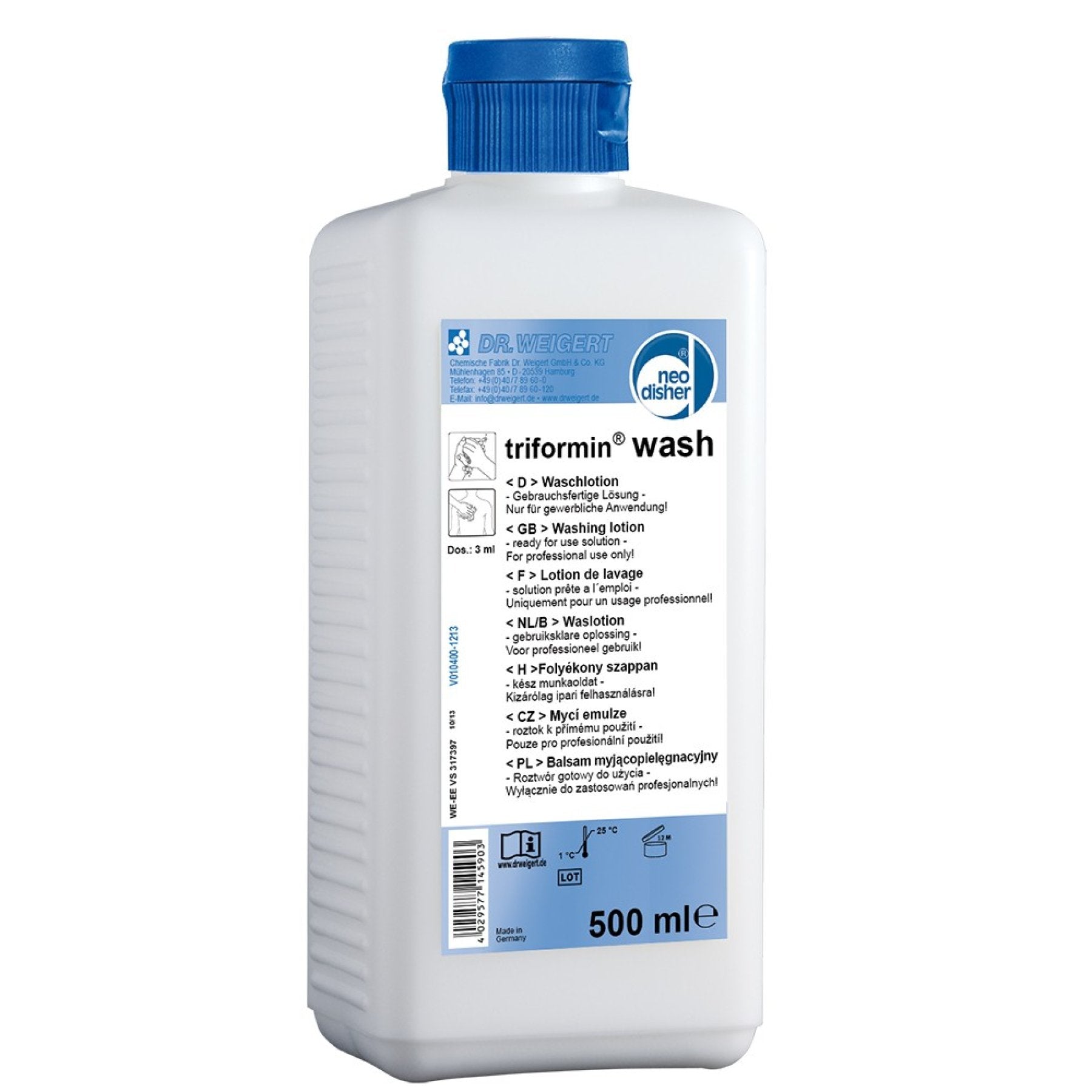 Triformin Wash Flüssigwaschmittel – 500ml, Sanfte Reinigung Für Empfindliche Textilien