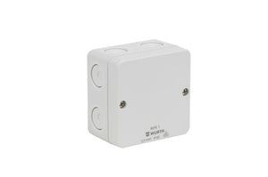 Feuchtraumabzweigkasten FRAK VDE WFK1 mit transparenter Front und hoher IP-Schutzart für Feuchträume.