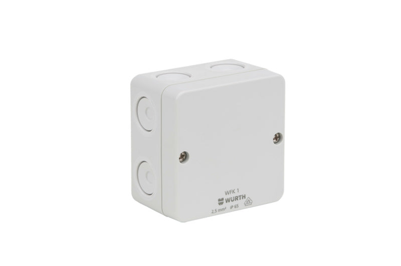 Feuchtraumabzweigkasten FRAK VDE WFK1 mit transparenter Front und hoher IP-Schutzart für Feuchträume.