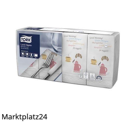 Tork Guten Morgen Lunchserviette WeiÃ¡, 33x33, 2lg, 1/8 Book Falz, 10x200 St, - Marktplatz24
