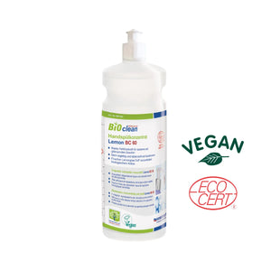 BCP Handspülkonzentrat Lemon BC60 in 1L Flasche mit Vegan und Eco Cert Siegel.