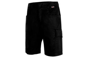 Schwarze Arbeitsshorts BERMUDA STAR CP mit praktischen Taschen und elastischem Bund.