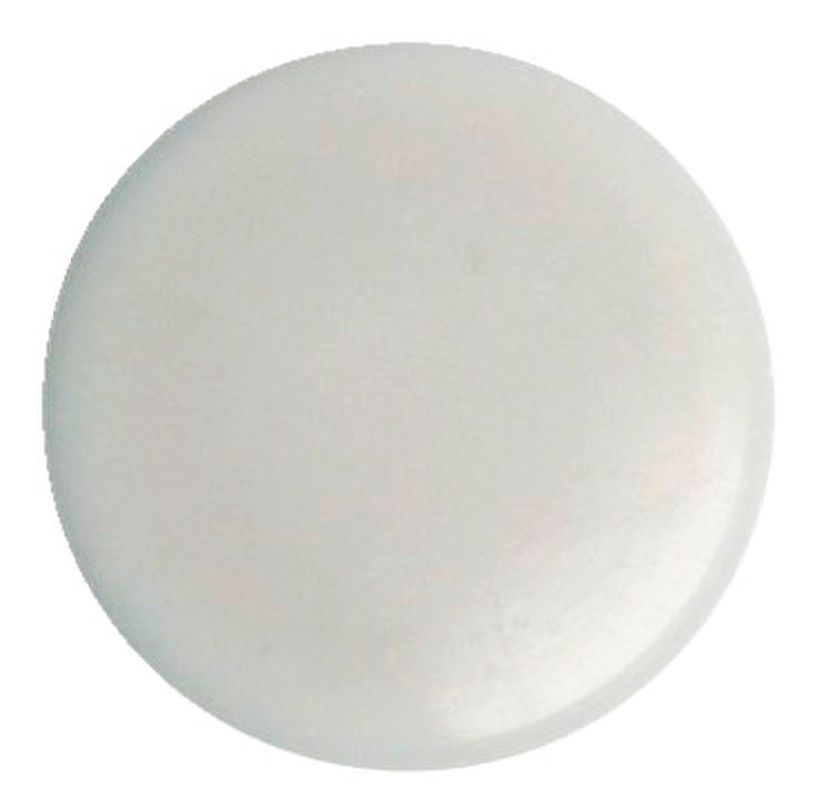 Sockelhöhenversteller in cremeweiß für die Anpassung von Küchenmöbeln und Fußleisten.