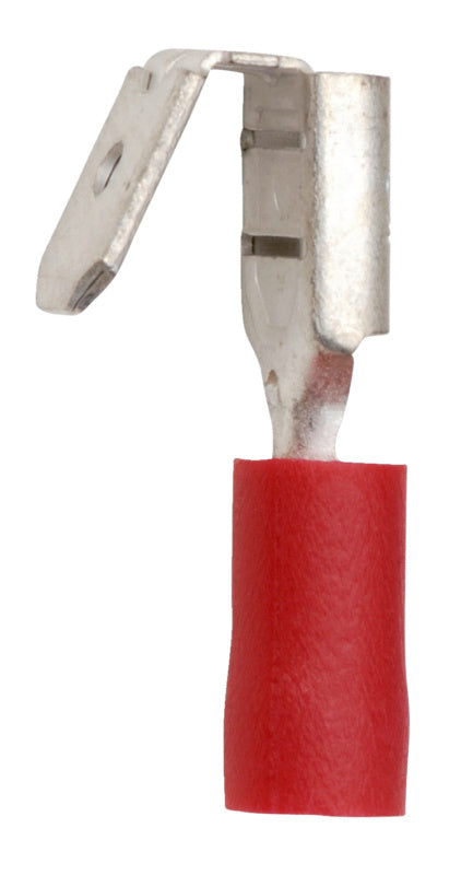 Red double-ended pins, measuring 6.3x0.8mm, packaged in a box of 100 units.