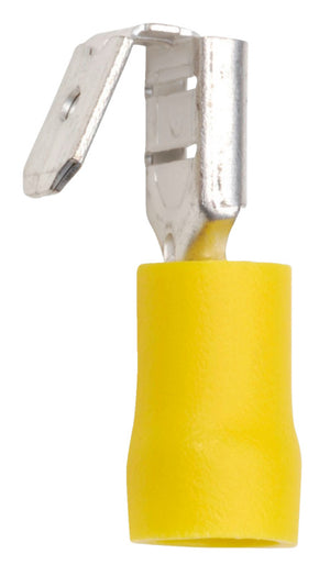 Gelbfarbene Doppelstifte mit einer Größe von 6,3 x 0,8 mm in einer Verpackung mit 100 Einheiten.