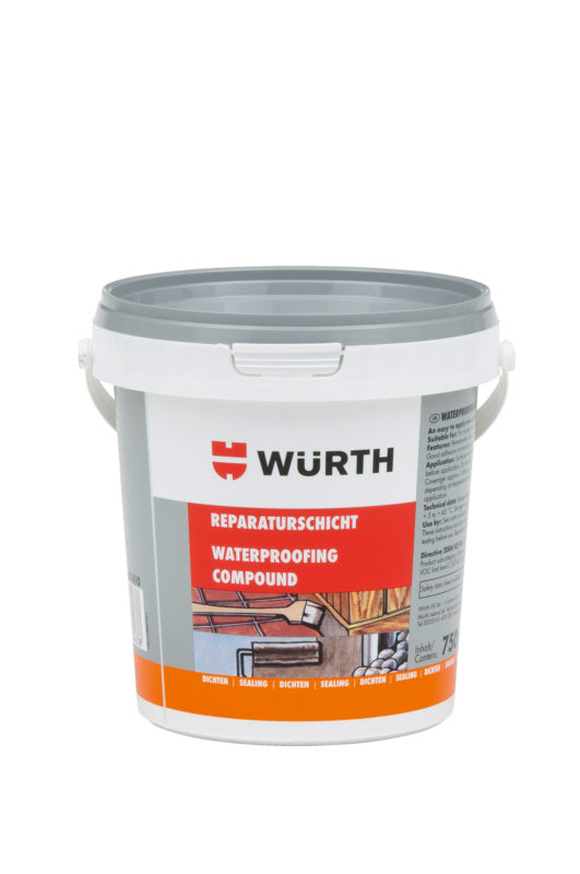 Dauerelastische Reparaturmasse in grauer Farbe, ideal für Risse und Löcher in verschiedenen Materialien.