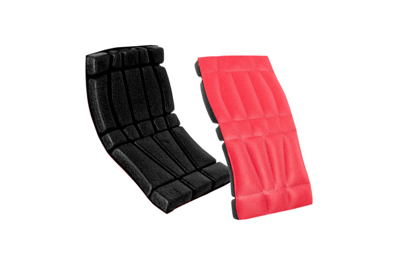 Anthrazitfarbenes Kniekissen mit roten Akzenten, ergonomisch für maximalen Komfort beim Arbeiten.