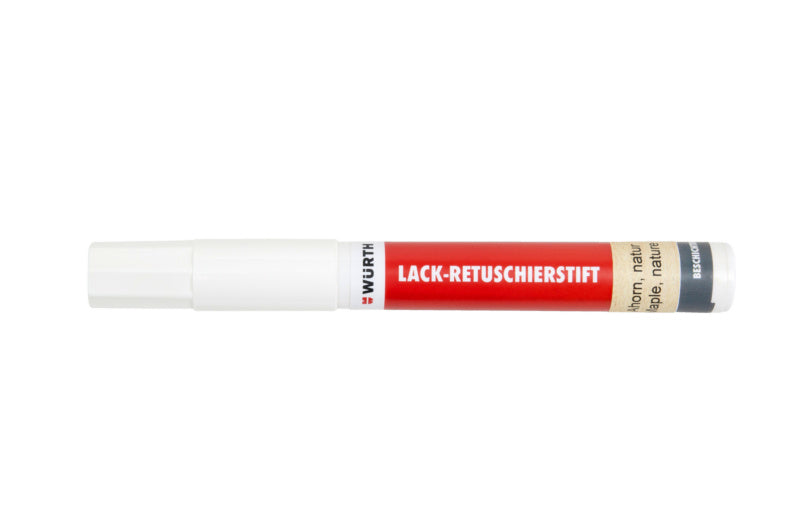 Retuschierstift-RETUSTI-LACK in einem handlichen Format mit verschiedenen Farbnuancen zur Reparatur.
