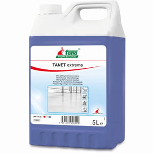 5L Kanister SANET extreme, ein flüssiger Reiniger in einem blauen Behälter.