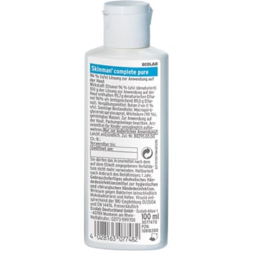 Desinfektion -Skinman complete pure, 1L Flasche