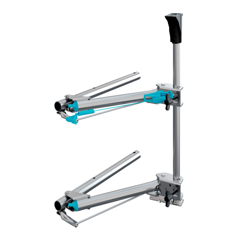 Eckschrank-Schwenkbeschlag Zubehör in modernem Design mit Soft-Close-Technologie.