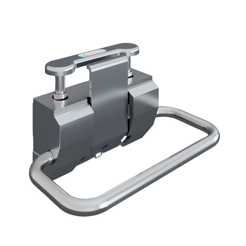 Mülltrennsystem mit 110 Litern, Fußpedal und mehreren klar markierten Fächern für Abfalltrennung.