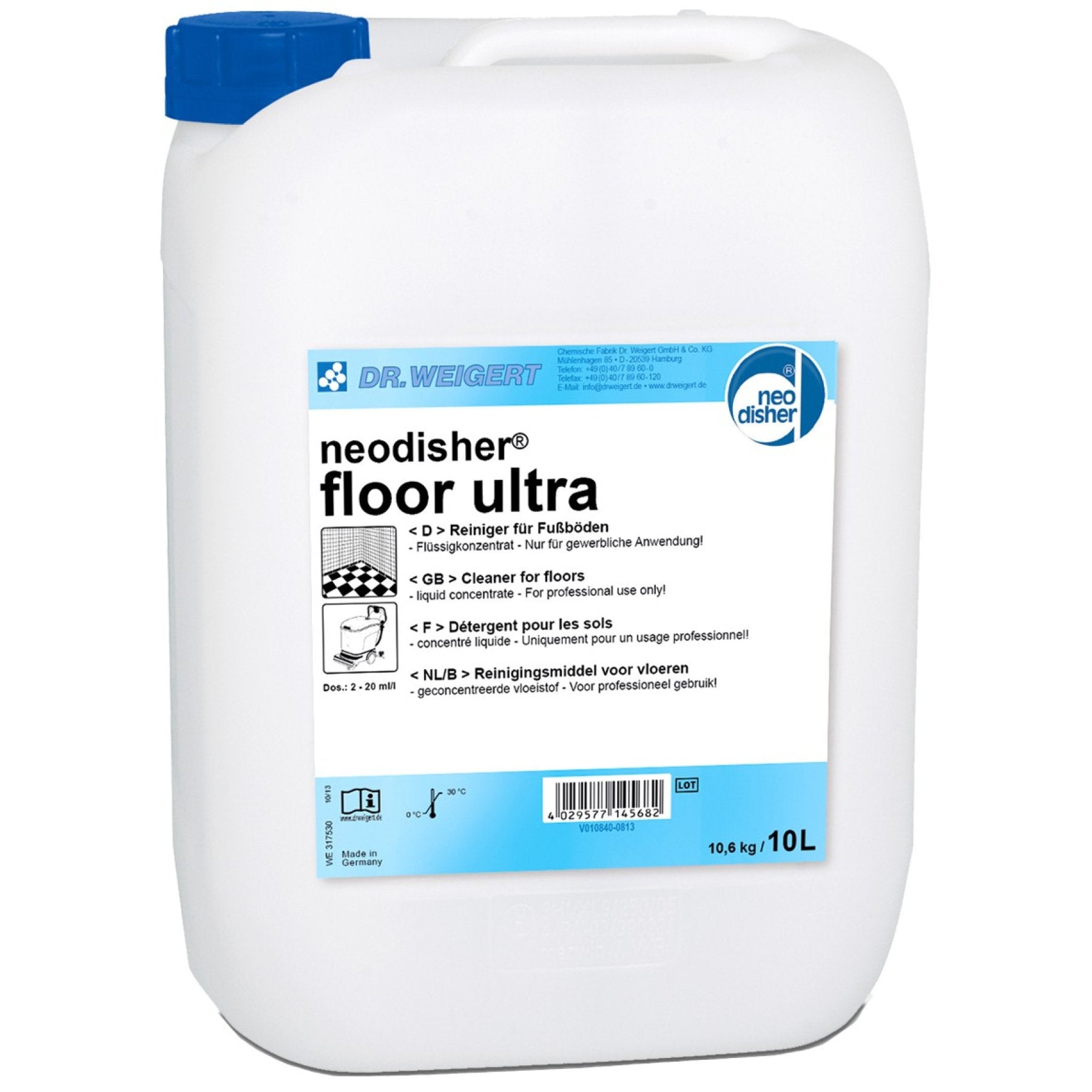 نيوديشر فلور ألترا، عبوة سعة 10 لتر