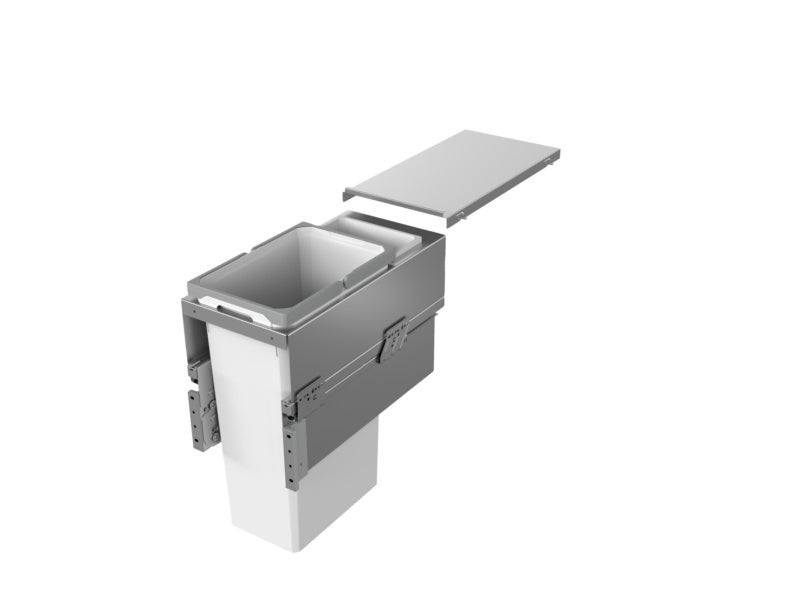 Mülltrennsystem mit mehreren Fächern für die einfache Abfalltrennung in der Küche.