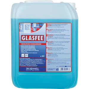 10L Kanister der Glasfee, eine Reinigungslösung für Glasflächen mit umweltfreundlicher Formel.