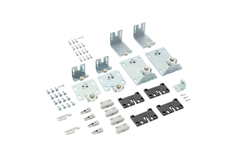 Schiebetürbeschlag redoslide-M mit robuster Bauweise und einfacher Montage für verschiedene Türmaterialien.